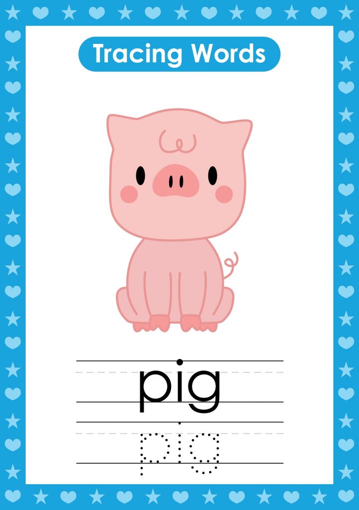 write letters, animal, pig